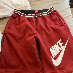 Maroon Nike shorts